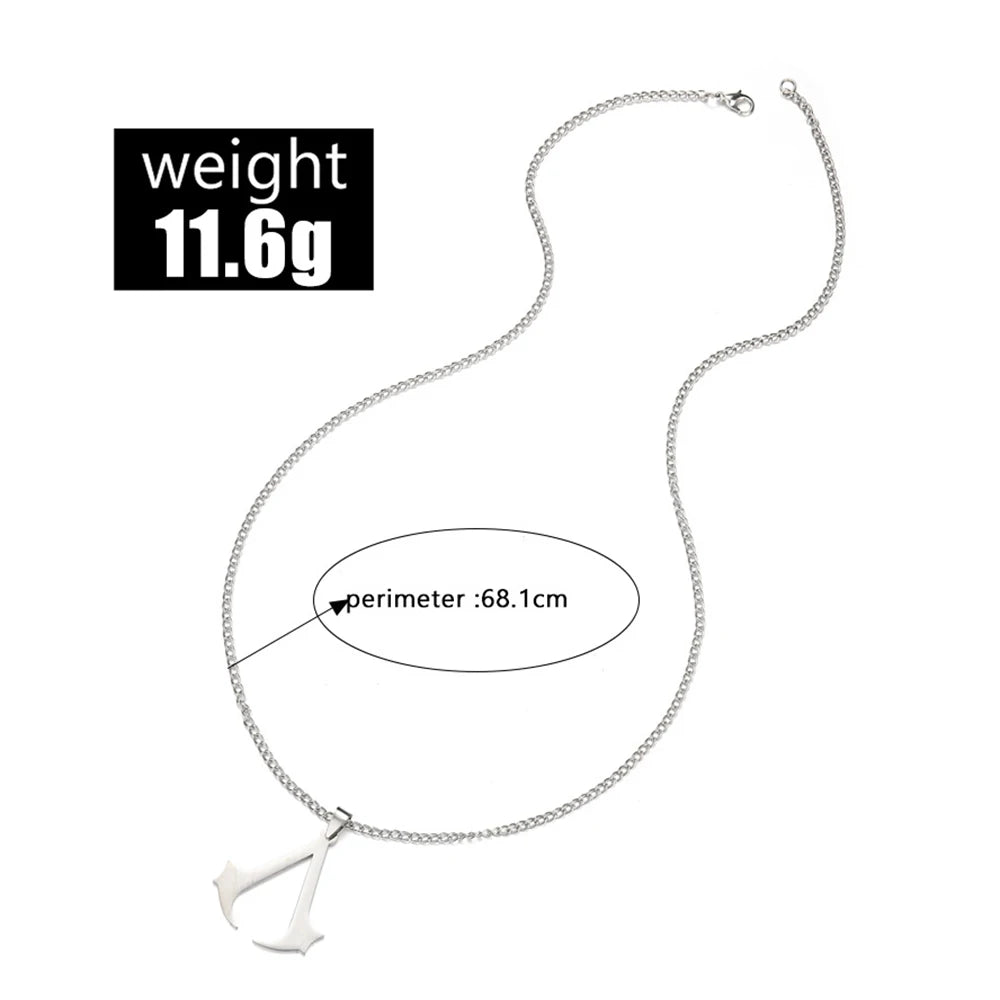 Assassin’s Creed Stainless Steel Pendant – Gamer Necklace for Men & Women