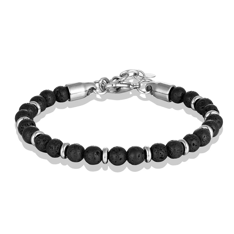 Tiger Eye Natural Stone Bracelet – 6mm Beads with Stainless | Gravín Energy
