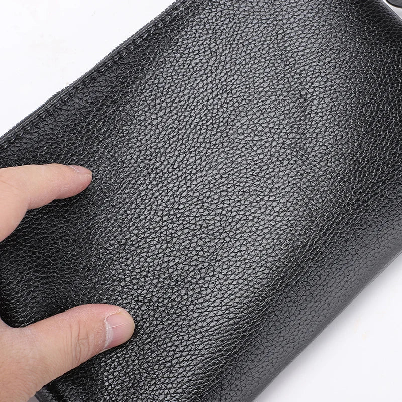 Feidikabolo Cash Holder Bulrush Emboss Black Brown PU Leather Man Bag Clutch Long Design Fashion Man Wallet Purse Business Bag
