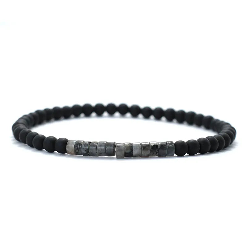 Gravín Slate – 4mm Handmade Emperor Stone & Onyx Bracelet
