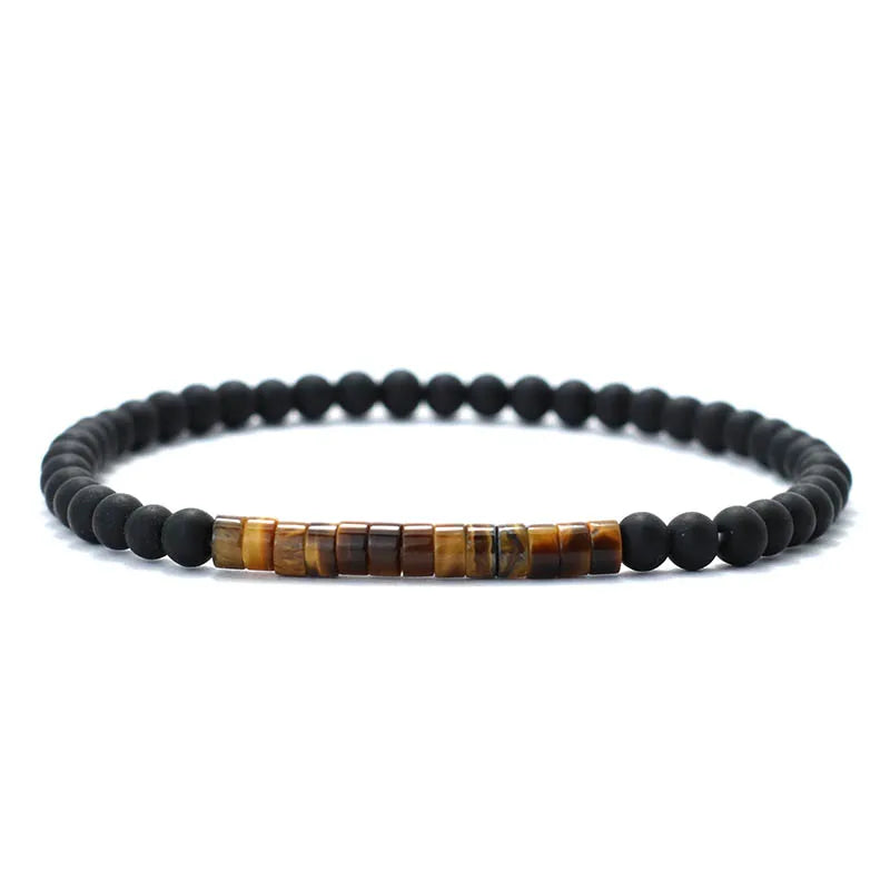 Gravín Slate – 4mm Handmade Emperor Stone & Onyx Bracelet