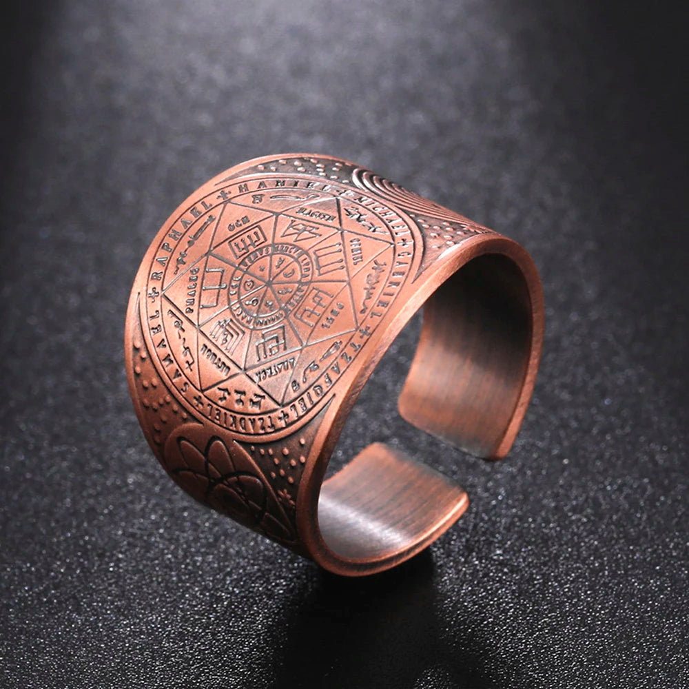 Dawapara Archangels Seal Ring – Seal of Solomon | Vintage Amulet Collection