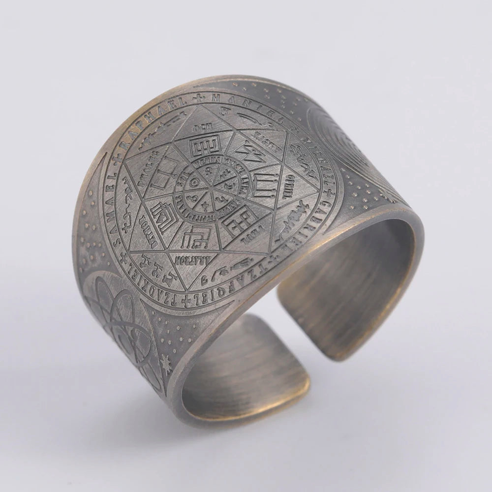 Dawapara Archangels Seal Ring – Seal of Solomon | Vintage Amulet Collection