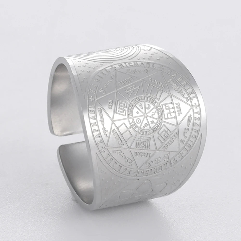 Dawapara Archangels Seal Ring – Seal of Solomon | Vintage Amulet Collection
