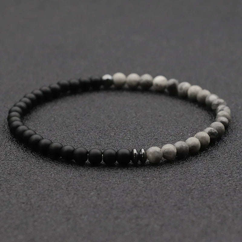 Gravín 4mm Agate & Lava Stone Bracelets – Minimal Beaded Set