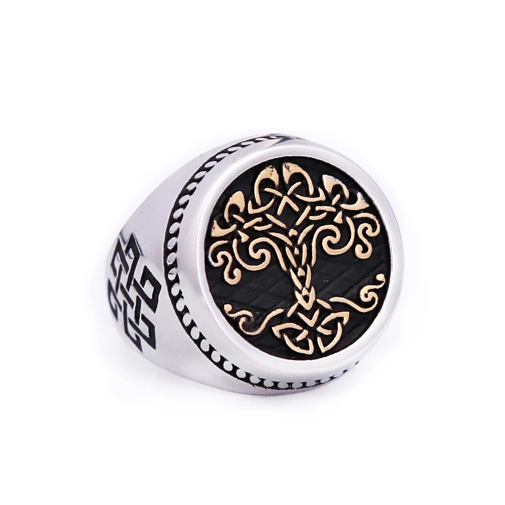 Gravín Yggdrasil Ring – Viking Tree of Life Stainless Steel Amulet
