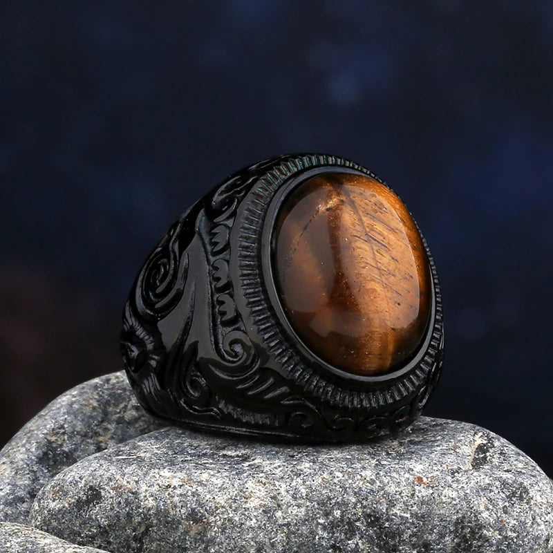 Gravín Rings – Black & Tiger Eye Zircon Collection | 2024