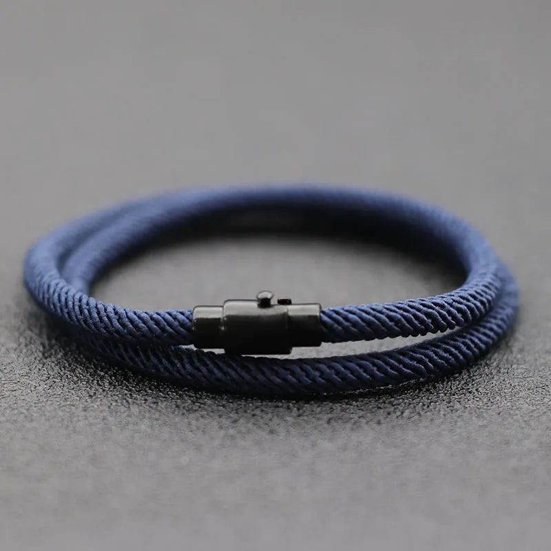 Minimalist Rope Bracelet with Magnetic Clasp
