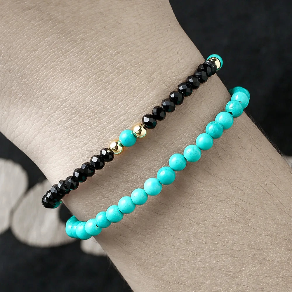 Gravín Boho Stone Duo – Elastic Beaded Set