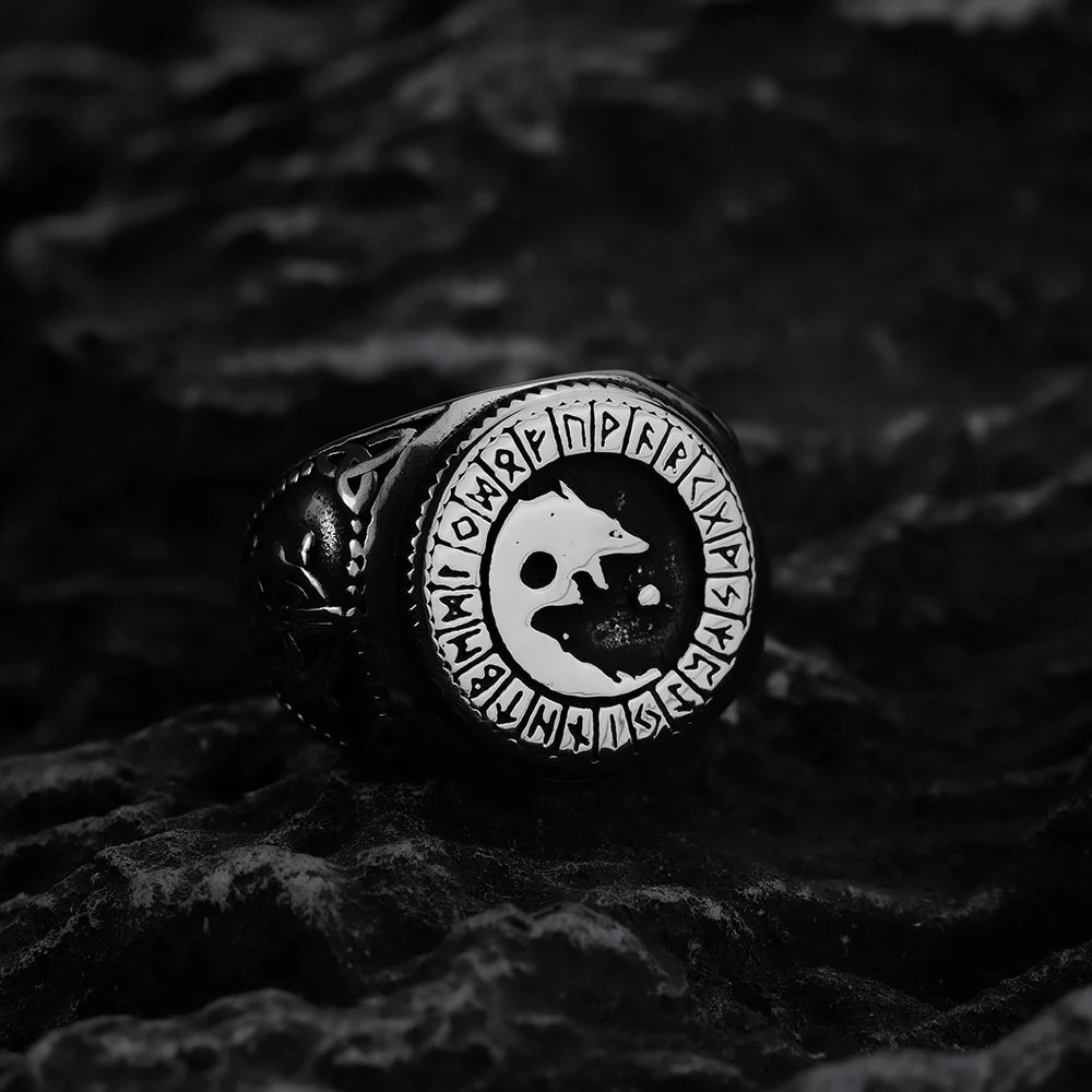 Gravín Nordic Rings – Viking Symbols | Titanium Steel Heritage Series