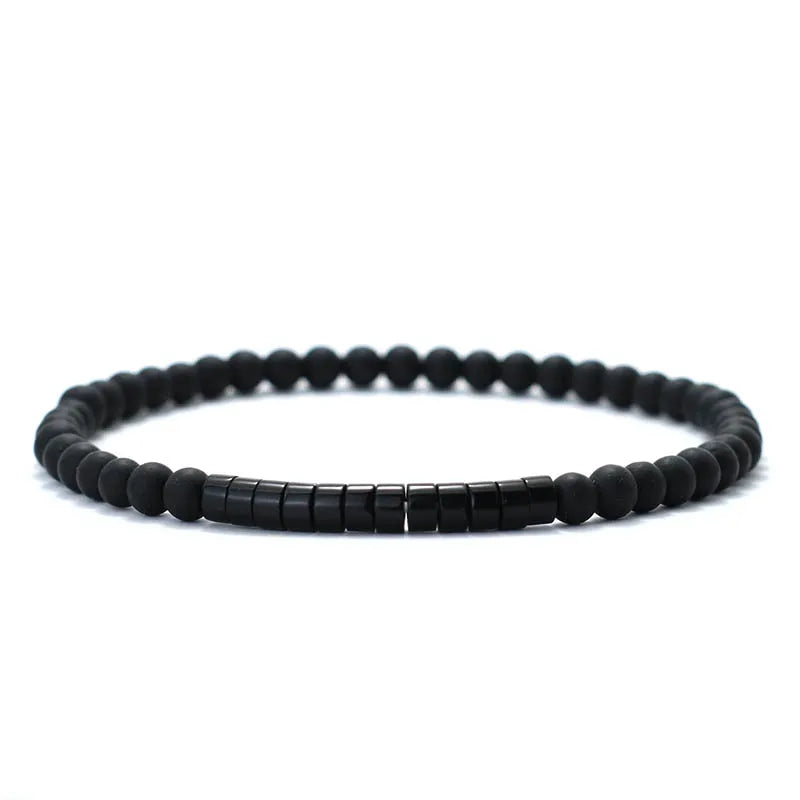 Gravín Slate – 4mm Handmade Emperor Stone & Onyx Bracelet