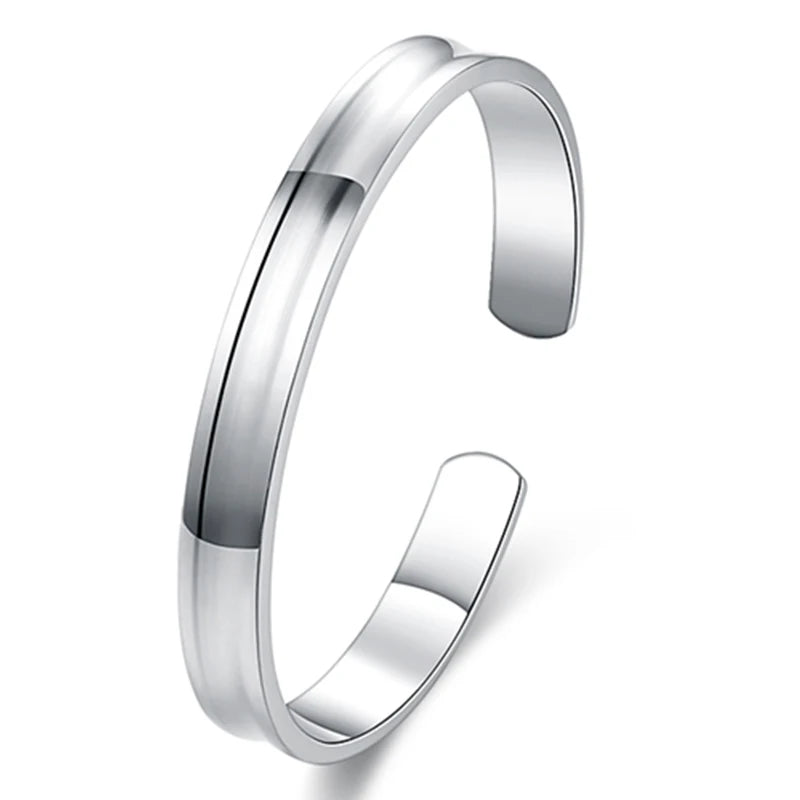 Gravín Pure 925 Sterling Silver Cuff – Minimalist Adjustable Bangle