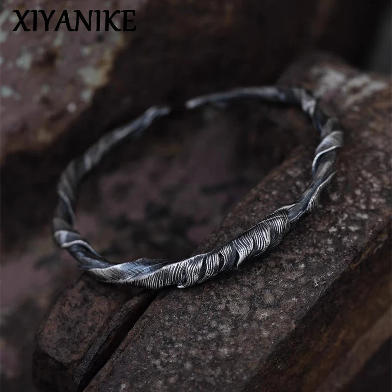 Whisper of Feather – Carved Serenity Cuff