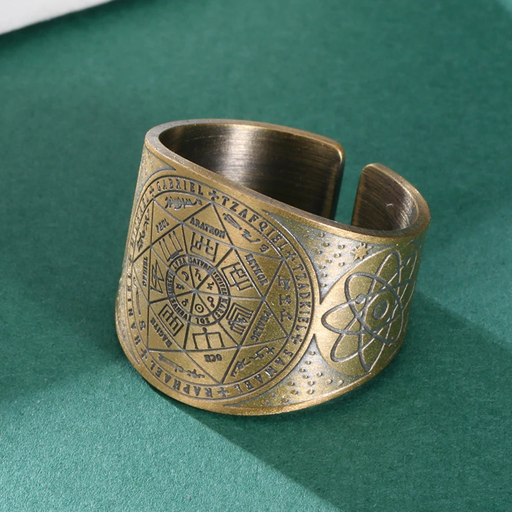 Dawapara Archangels Seal Ring – Seal of Solomon | Vintage Amulet Collection