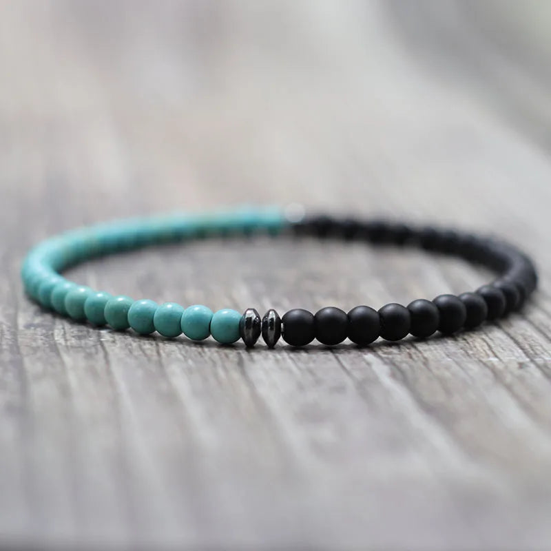 Gravín 4mm Agate & Lava Stone Bracelets – Minimal Beaded Set