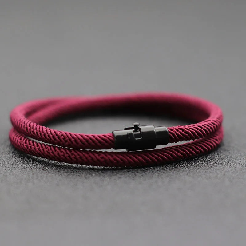 Minimalist Rope Bracelet with Magnetic Clasp