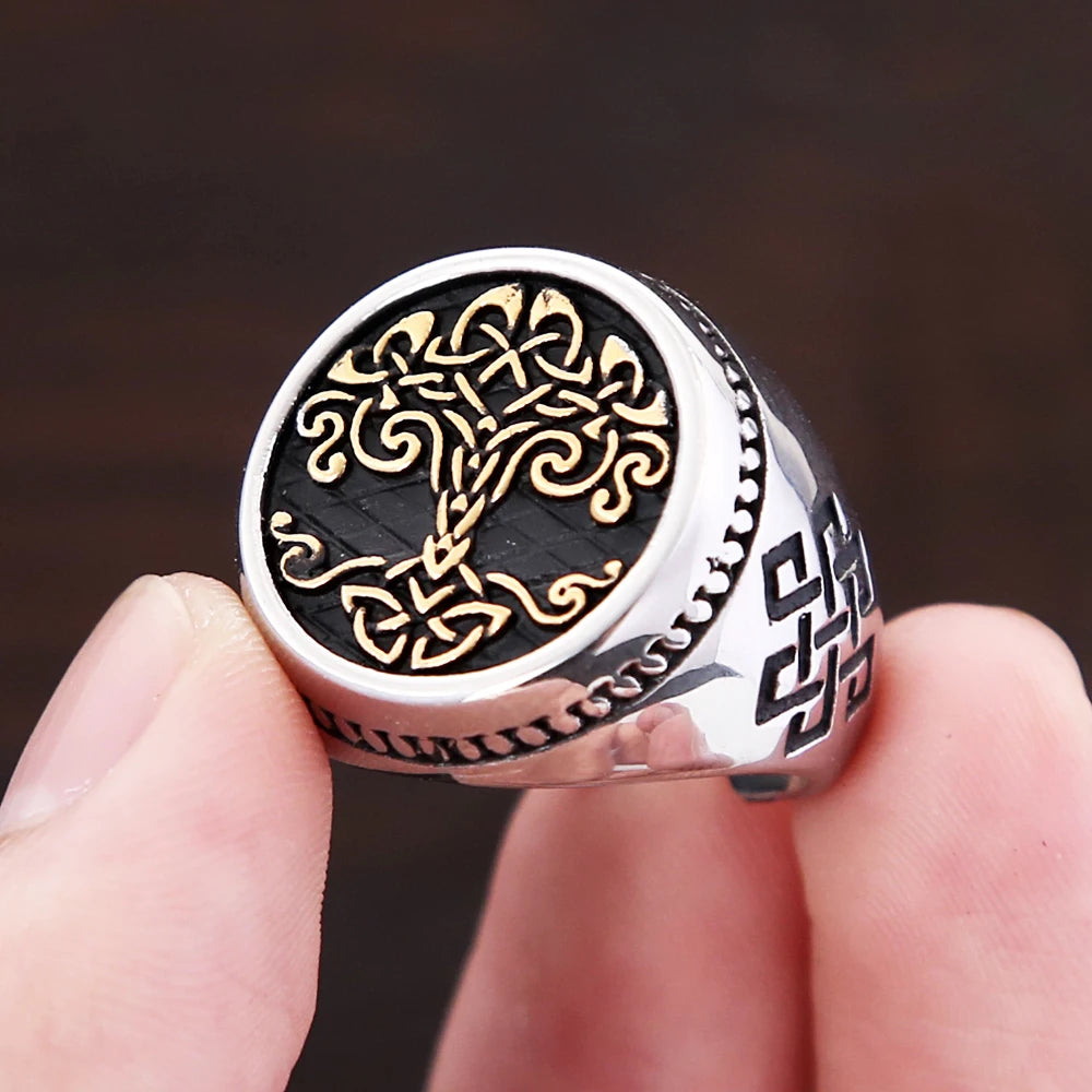 Gravín Yggdrasil Ring – Viking Tree of Life Stainless Steel Amulet