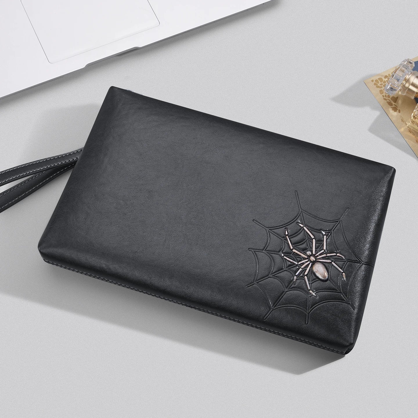Men's Wallet Long Genuine Leather Head Layer Cowhide Zipper Animal Patterns Wrist Men Phone Purses High Capacity Handbag Clutch