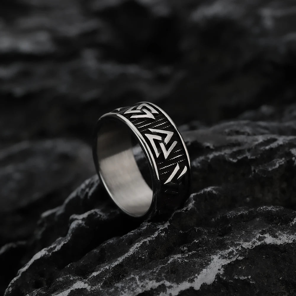 Gravín Nordic Rings – Viking Symbols | Titanium Steel Heritage Series