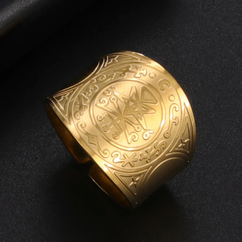 Dawapara Archangels Seal Ring – Seal of Solomon | Vintage Amulet Collection