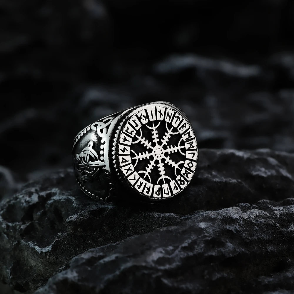 Gravín Nordic Rings – Viking Symbols | Titanium Steel Heritage Series
