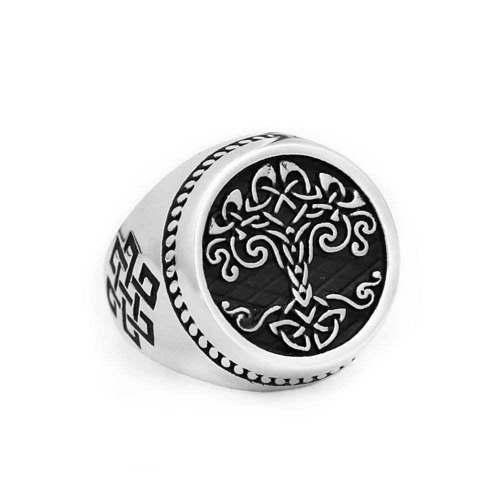 Gravín Yggdrasil Ring – Viking Tree of Life Stainless Steel Amulet