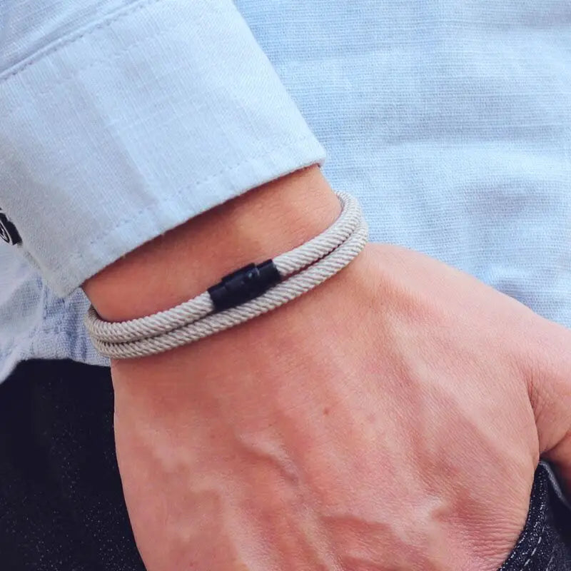 Minimalist Rope Bracelet with Magnetic Clasp