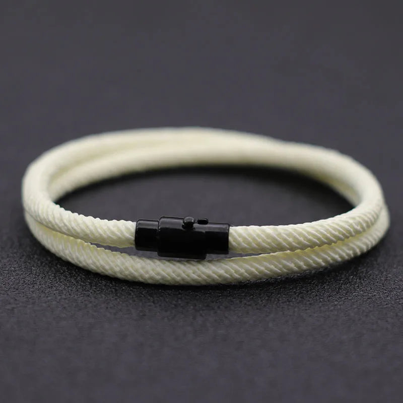 Minimalist Rope Bracelet with Magnetic Clasp