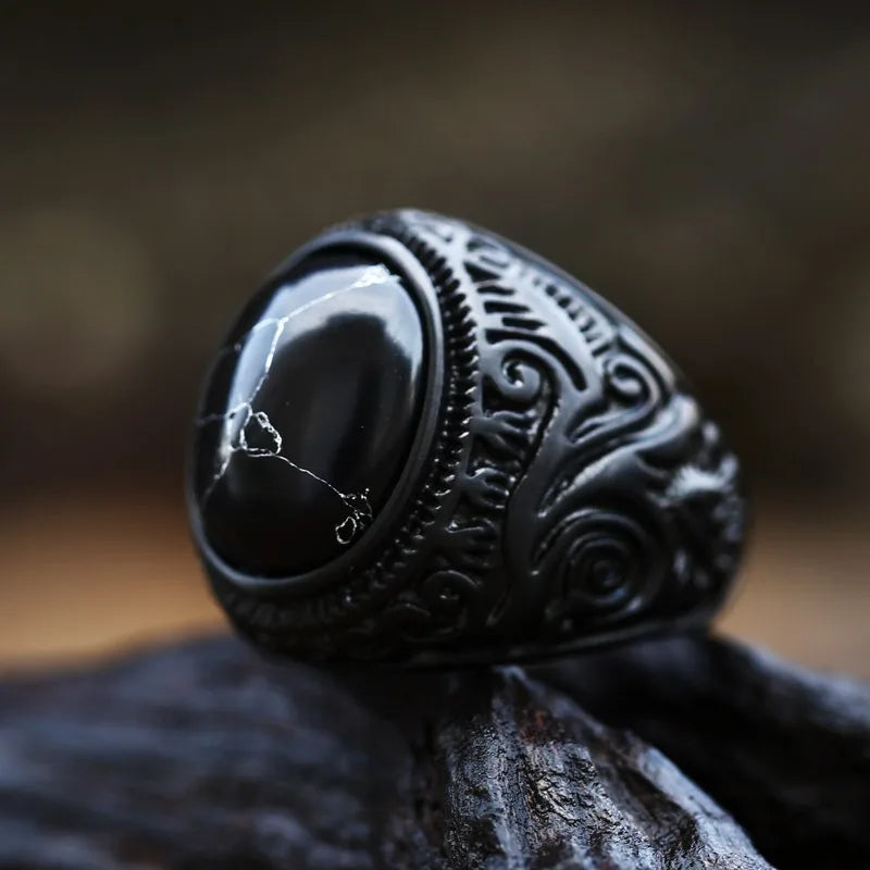 Gravín Turkish Heritage Ring – Tiger Eye & Black Onyx