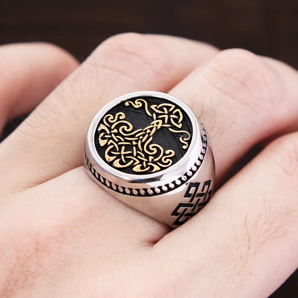 Gravín Yggdrasil Ring – Viking Tree of Life Stainless Steel Amulet