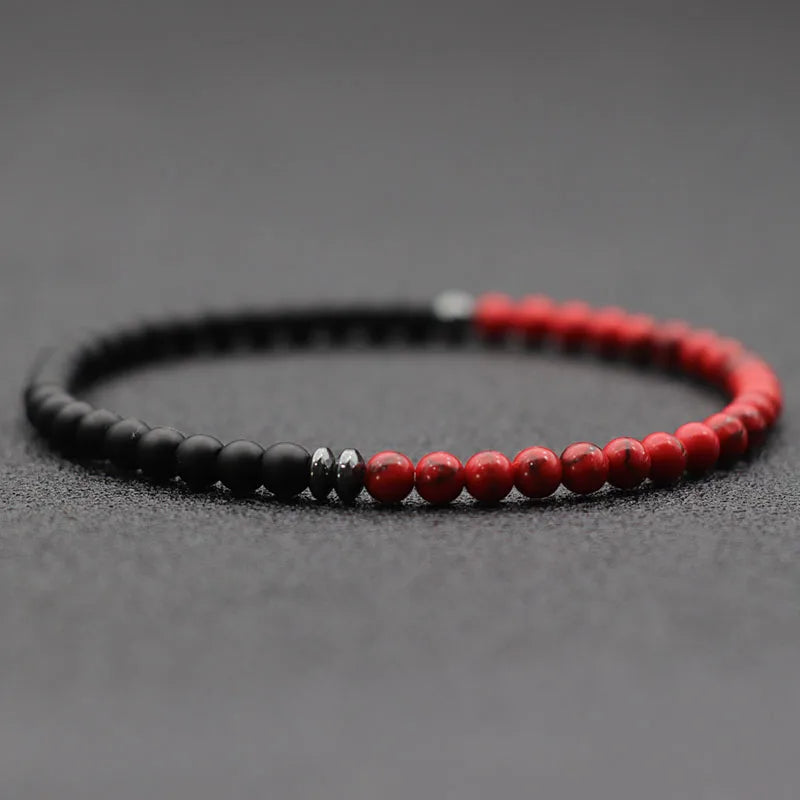 Gravín 4mm Agate & Lava Stone Bracelets – Minimal Beaded Set