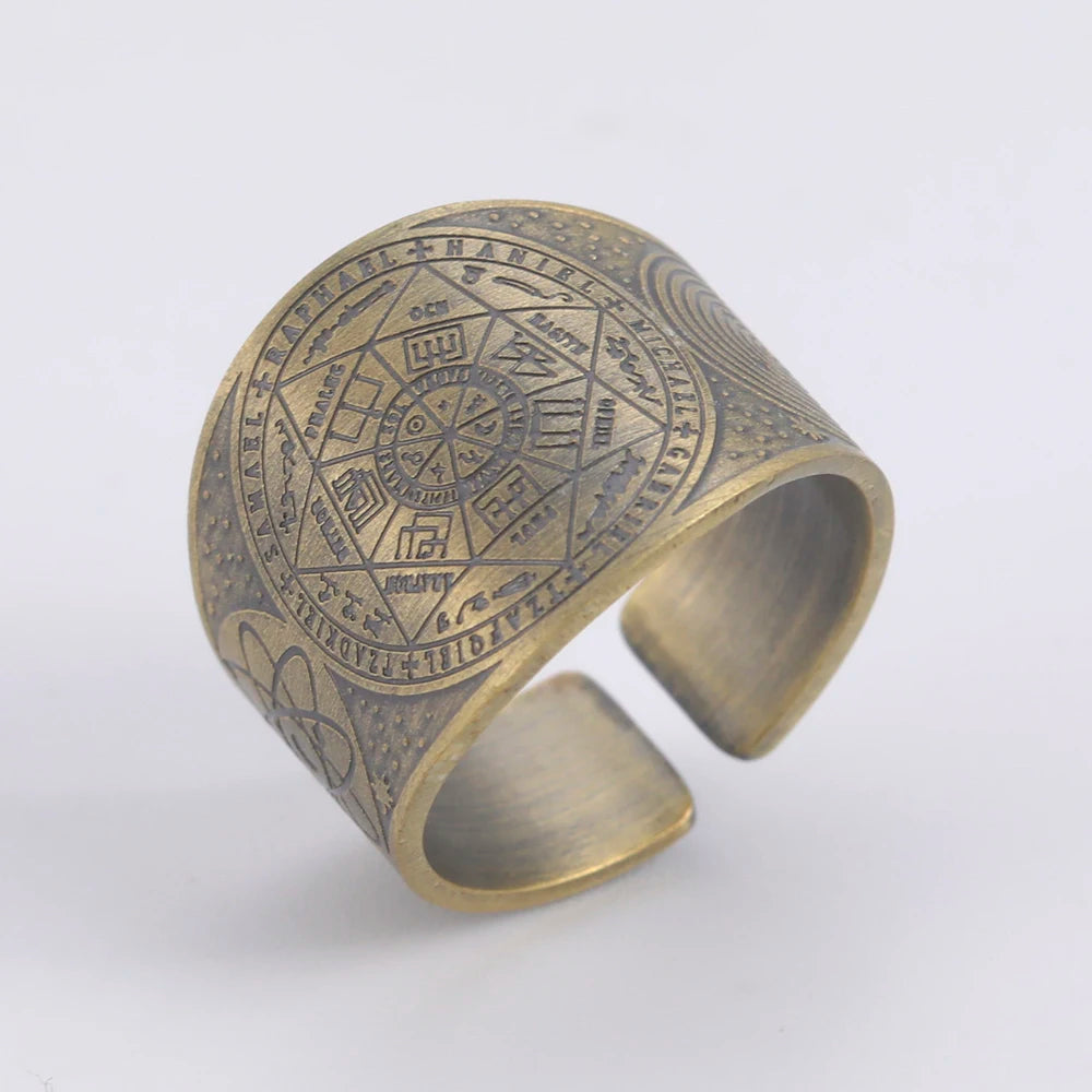 Dawapara Archangels Seal Ring – Seal of Solomon | Vintage Amulet Collection