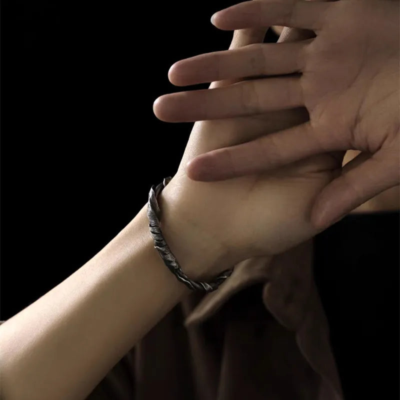 Whisper of Feather – Carved Serenity Cuff