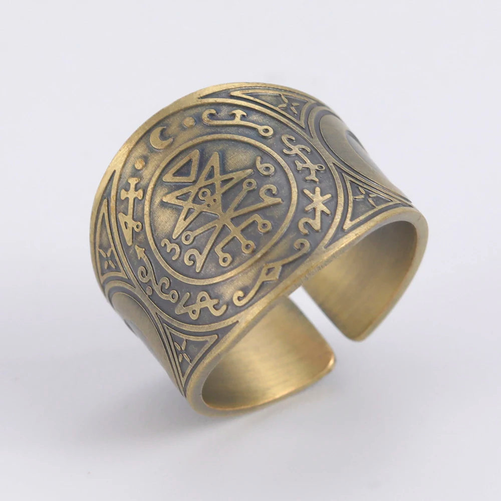 Dawapara Archangels Seal Ring – Seal of Solomon | Vintage Amulet Collection