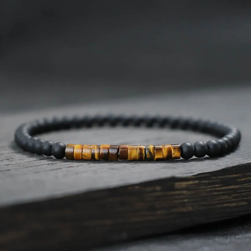 Gravín Slate – 4mm Handmade Emperor Stone & Onyx Bracelet