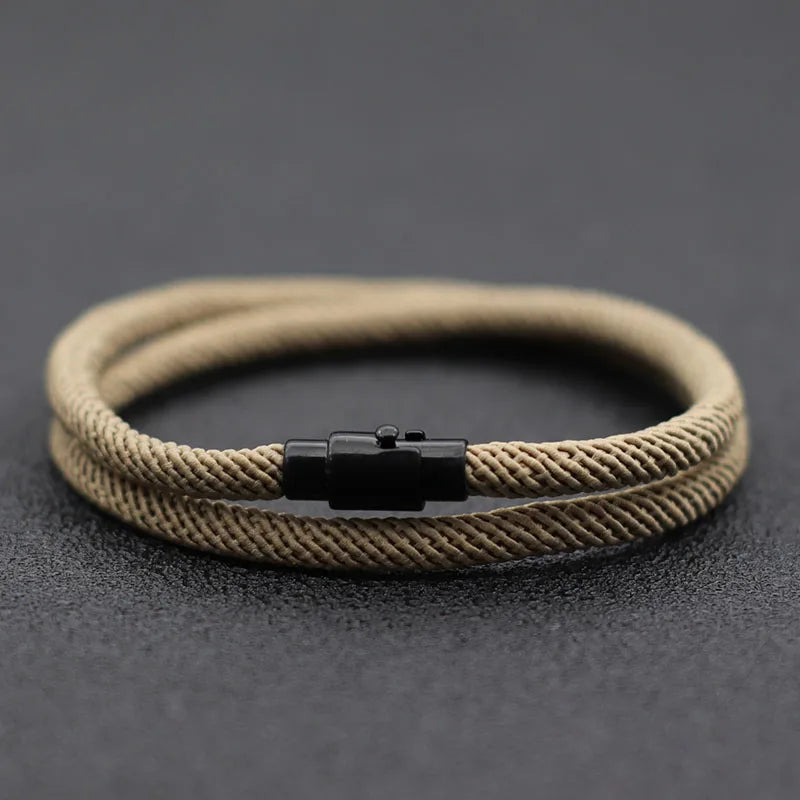 Minimalist Rope Bracelet with Magnetic Clasp