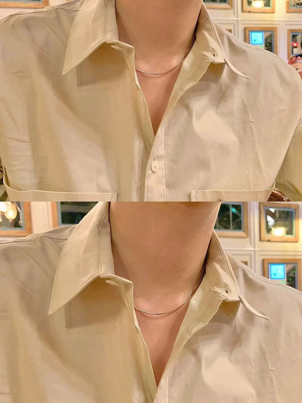 1.2mm Stainless Steel Snake Bone Chain – Minimalist Choker Necklace for Men