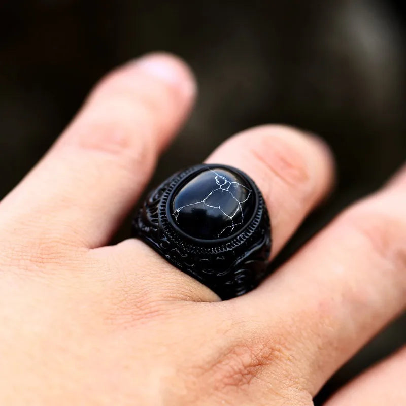 Gravín Turkish Heritage Ring – Tiger Eye & Black Onyx