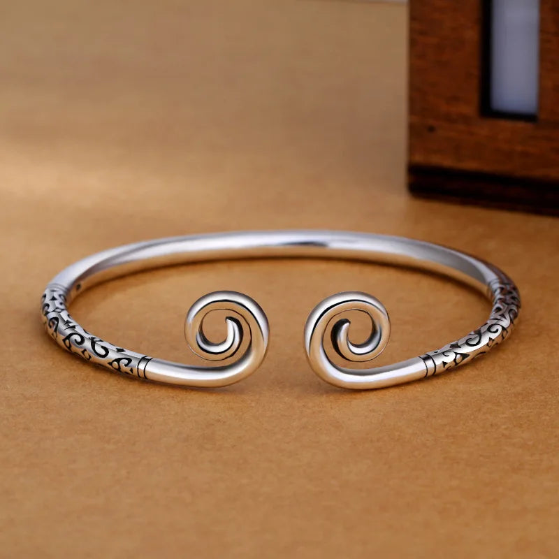 Title: The Artisan Silver – Minimalist & Cultural Open Cuff Bracelets