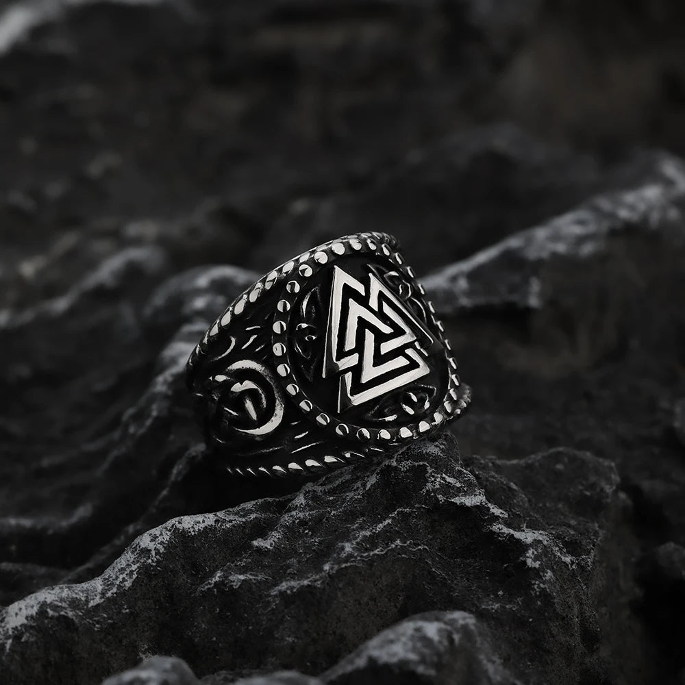 Gravín Nordic Rings – Viking Symbols | Titanium Steel Heritage Series